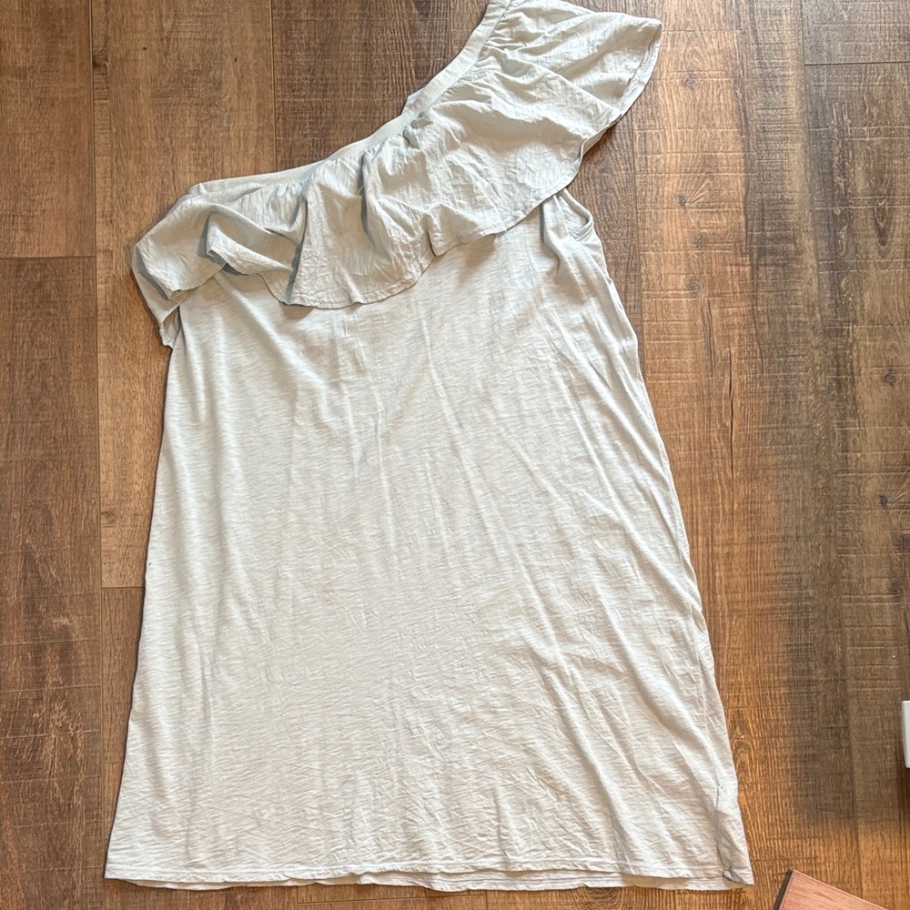 Velvet One-Shoulder pale blue Dress